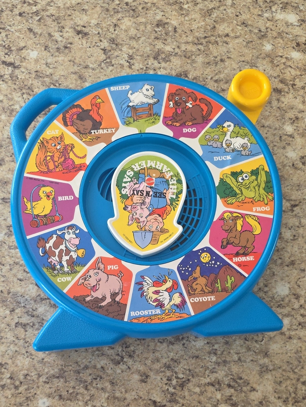 Vintage 1989 Mattel See N' Say The Farmer Says Animal Sounds Blue -Works